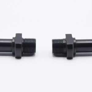 Two H 9 16 threaded grip spindles on a white background.